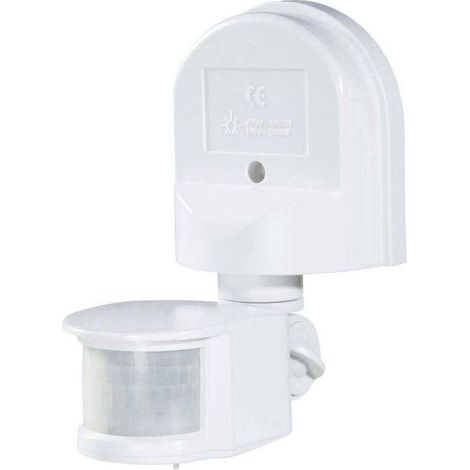 180° PIR-Wandbewegungsmelder mit Relais, weiß, IP44, Modell 1296294