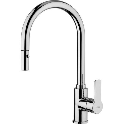 Mitigeur évier avec douchette extractible Paffoni Red RED285 Chromé (1/5)