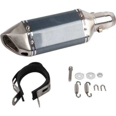 Silencieux d'échappement moto 310mm universel pour 38-51mm, pot de silencieux pour motos tout-terrain, scooters et routes. (1/5)