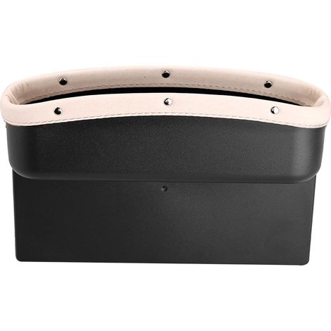 Range-bagage auto pour espace entre siège, organiseur de console de voiture noir, support téléphone clé carte (Beige) (1/5)