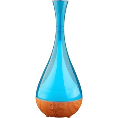 DIFFUSORE AROMA AROMI LED LEGNO AROMATERAPIA UMIDIFICATORE USB CASA 120ML B0288 (1/5)