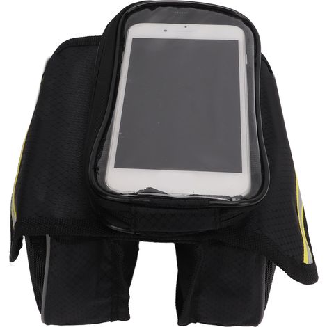 Fahrradlenkertasche aus 600D Nylon und transparenter TPU-Folie, stoßfest, für Smartphones von 4,8 bis 5,7 Zoll – Gelb (1/5)