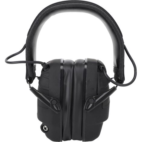 Casque antibruit électronique en ABS pour le tir en extérieur, idéal pour la chasse et l'entraînement (noir). (1/5)