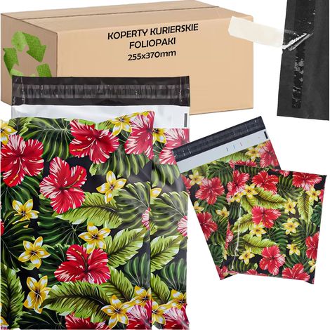 Enveloppes kraft fleurs 255x370 mm - 50 pièces