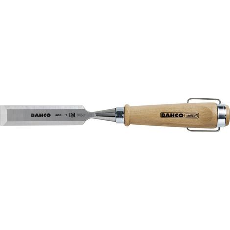 Ciseau à bois, manche en bois, anneau en acier nickelé, 14 x 140 mm Bahco 425-14 (1/3)