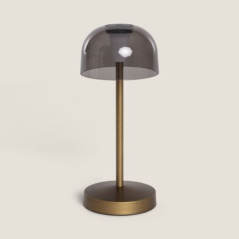 Lampe à Poser LED Portable Extérieur Métal avec Batterie Rechargeable Lendora Laiton