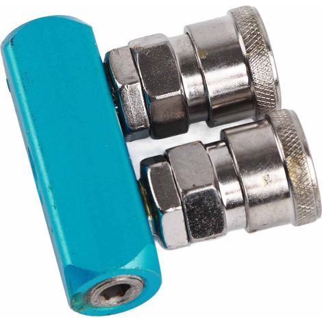 Raccord Pneumatique Femelle 12mm à Embout Rapide pour Tuyau d'Air PT1/4 (2 Voies) (1/5)