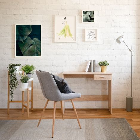 Scrivania 89x40x74 cm Fritz 30 rovere (1/5)