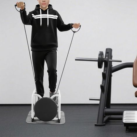 3-in-1 Stepper Machine with Seat, Mini Stair Step Workout Machine for Exercise at Home, Push-up Training Full Body Cardio Equipment, Featuring LCD Display & Resistance Bands (1/5)