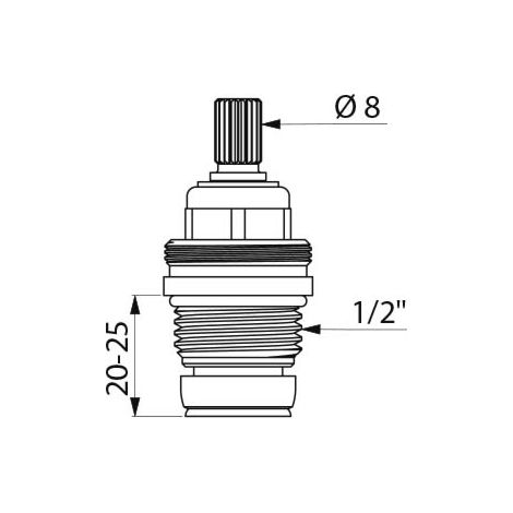 Longlife-Blindkopf 1/2 3/8 DELABIE passend für Grohe, Delafon - 2 Stück - 366815.2P