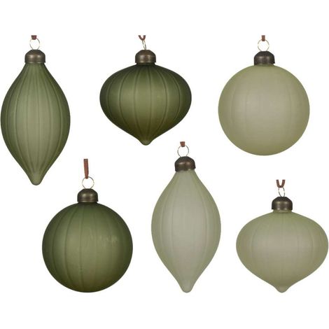 Sfera Natalizia verde opaco forma assortite