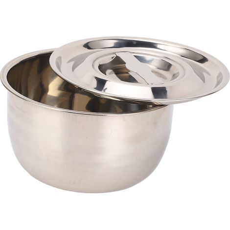 Ciotola in acciaio inox 304 con coperchio, multifunzionale, per cucinare, conservare olio e spezie, ciotola per olio per uso domestico, ciotola per strutto