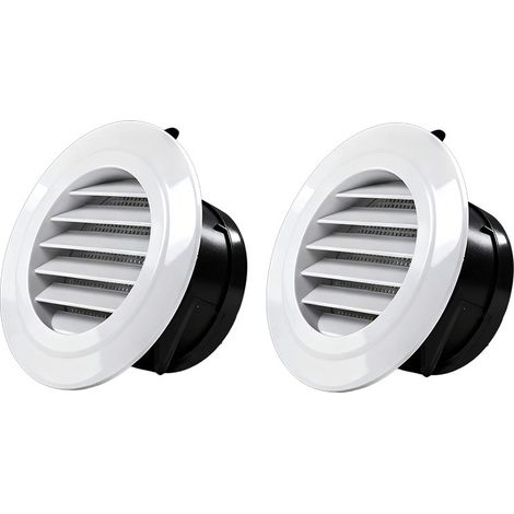 Runde Lüftungsabdeckung für Wand- und Deckenlüftung, geeignet für Badezimmer, Küchen, Büros und Wohnungen, weiß – 125 mm