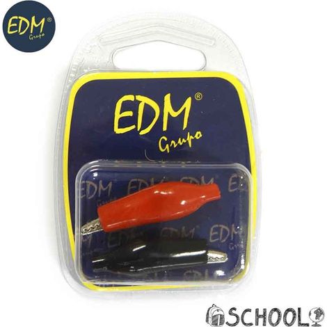 Pinzas Tipo Cocodrilo EDM 2 Unidades (1 Roja + 1 Negra)