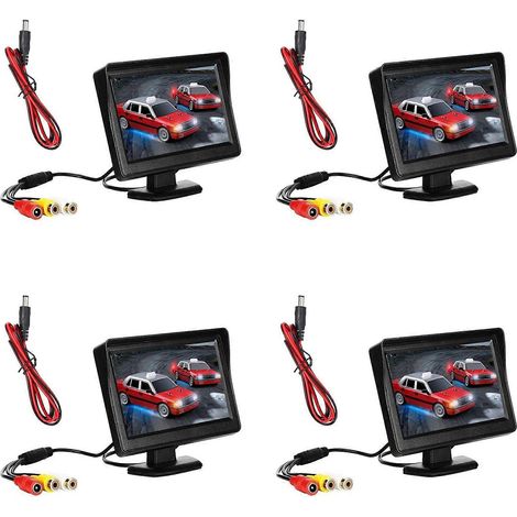 4x DC 9V-24V 4,3 Zoll Rückfahrmonitor-Set TFT LCD Auto-Rückfahrkamera-Einparkhilfe-Monitor (ohne Kamera) (1/5)