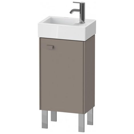 Duravit Meuble sous-lavabo Brioso 36,4,0 x 23,9 cm, 1 porte, 1 tablette en verre, pour lavabo Vero Air 072438, Couleur (avant/corps): Basalt Matt Décor, Poignée Basalt Matt - BR4429R4343