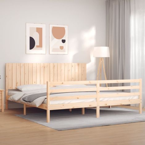 Massivholzbett mit Kopfteil 200x200 cm vidaXL173706 (1/5)