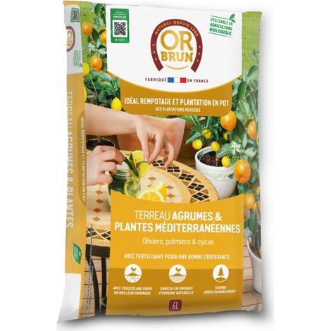 Terreau agrumes et plantes méditerranéennes - Sac de 6 litres (1/7)