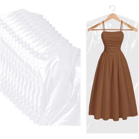 20 transparent hanging garment bags, ideal for storing suits, shirts and coats (60 x 130 cm). (1/5)