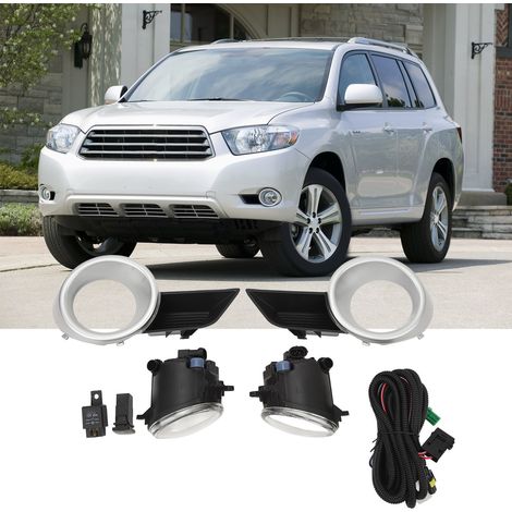 2-teiliges Nebelscheinwerfer-Set mit Blende und Kabelschalter 81482-48020 (81481-48020) für Toyota Highlander XU40 2008-2010 (1/5)