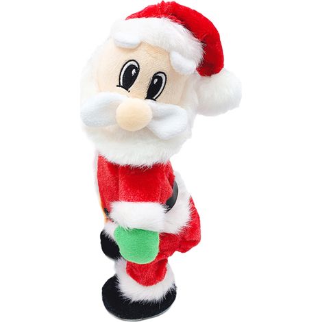 Elektrischer Plüsch-Weihnachtsmann mit beweglichen Hüften, Dekorationsspielzeug (Weihnachten)
