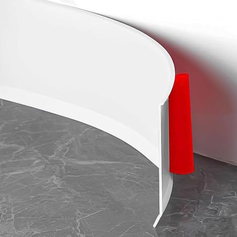 Plinthe Souple Autoadhésive, Plinthe Adhesive, PVC Plinthe Flexible, Bande Décorative Autoadhésive pour la Salle de Bain et la Cuisine (Blanc-3.0M x 10CM) (1/5)