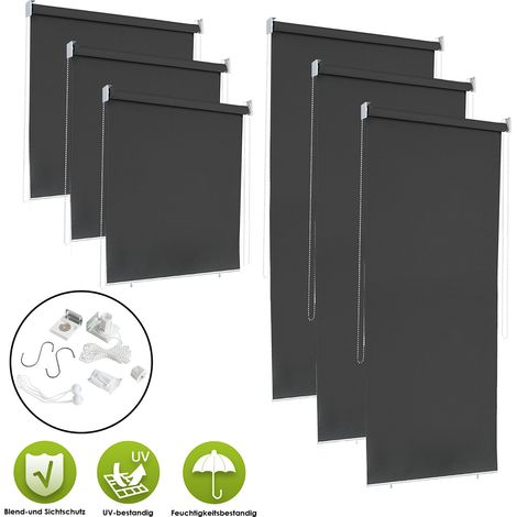 Swanew – Store enrouleur vertical résistant aux UV – Protection contre le vent – Toile imperméable 180 x 140 cm – Pieds en acier robustes