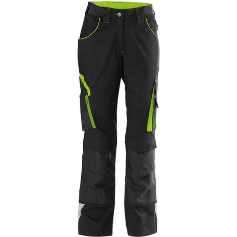 Fortis Woman Pants 24 Black/Lemon Green. Gr. 50