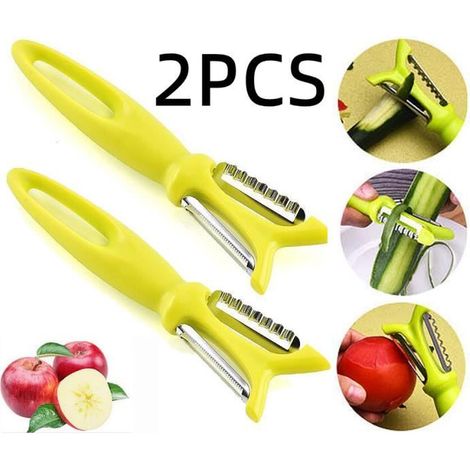 Éplucheur,Éplucheur de légumes Double Face Rotatif,Économe Fruits,Râpe à Carottes Multifonctionnel,pour Concombres,Pommes De Terre (1/4)