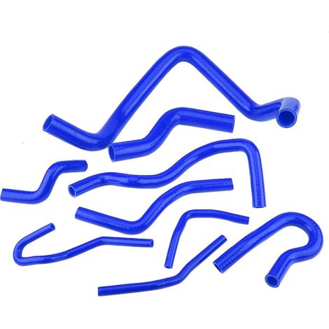 Tuyau de radiateur de voiture, tuyau anti-rayures à la mode anti-poussière à longue durée en silicone(blue)