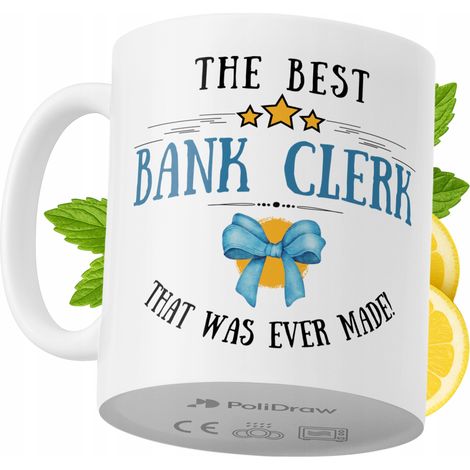 Lustige Kaffeetasse mit witzigem Textdesign für Bankangestellte – ideal für Geburtstage, Namenstage und Feiertage. Hochwertige Tasse für besondere Anlässe im Büro oder Homeoffice. Farbe: Weiß, 330 ml.