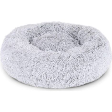 Panier rond pour chien coussin pour chat panier donut 50 cm (M) Gris clair (1/5)