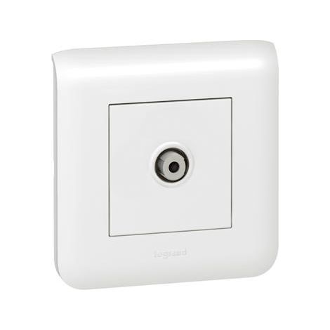 Legrand Mosaic - Prise TV simple - Mu00e2le complet - 1 poste (2M) - 080251 + 277802L + 078782