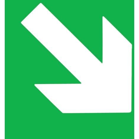SafetyMarking Fluchtwegschild Folie B200xH200 mm Pfeil aufwärts/abwärts langnachleuchtend (1/3)