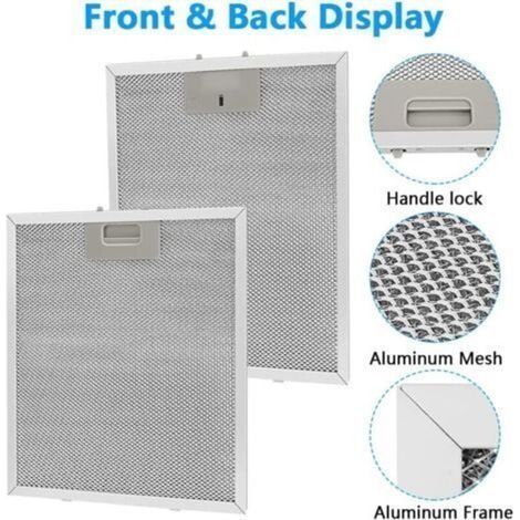 Metallfettfilter 320 x 260 mm – 5-lagig, waschbares Aluminium – Zubehör für Dunstabzugshauben – Für professionelle Küchen (1/3)