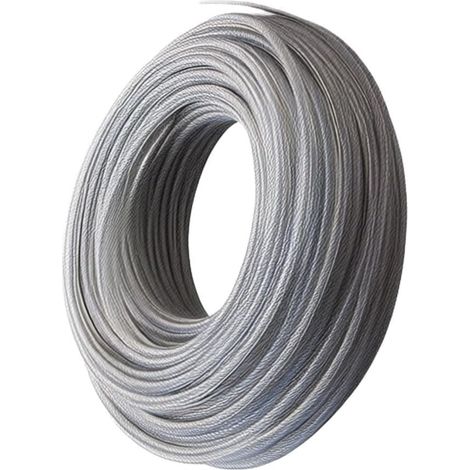 Fil de débroussailleuse à noyau en acier robuste de 2 mm pour la coupe de l'herbe - Mélange de nylon durable pour tondeuses à gazon 5 m (5 m) (1/5)