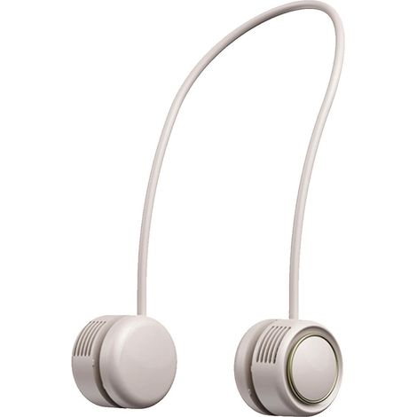 Freihändiger Nackenventilator, USB-aufladbar, tragbar, 360° faltbar, mit zwei Windköpfen, leise, 3 Geschwindigkeitsstufen