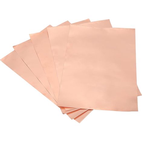 Ruban Adhésif Cuivre, 5pcs Feuille Cuivre Adhésif, Autocollant Bande adhésive forte, avec Adhésif Conducteur, Feuille de Cuivres Très Conducteur pour Guitare Blindage EMI (1/5)