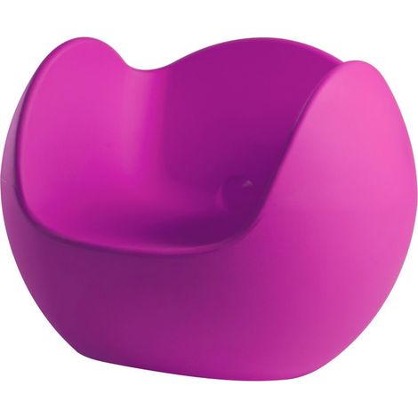 Blos Fucsia dolce originale slide di design per giardino esterno interno colorata moderna polietilene made in Italy sedia seduta poltrona (1/4)