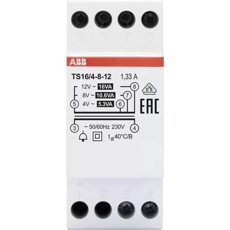 ABB Klingeltransformator TS16/4-8-12 16VA 4-8-12VAC