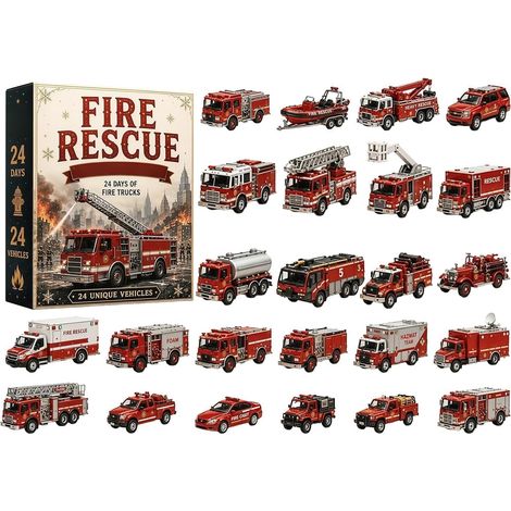 Calendrier de l'Avent 2026 camion de pompiers