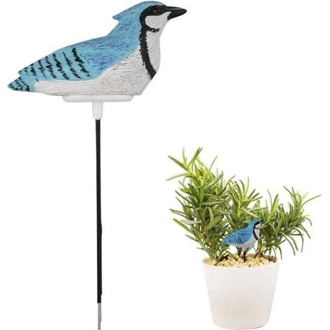 Feuchtigkeitsdetektor, Mini-Bodenfeuchtigkeitssensor, geeignet für Topfblumen und -pflanzen, vogelförmig, 90 x 180 mm, blau - Crezuo