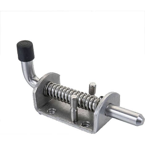 1 verrou à barillet robuste en acier inoxydable à ressort, avec goupille de verrouillage pour porte, abri de jardin, portail, hayon, remorque ou garage (1/4)