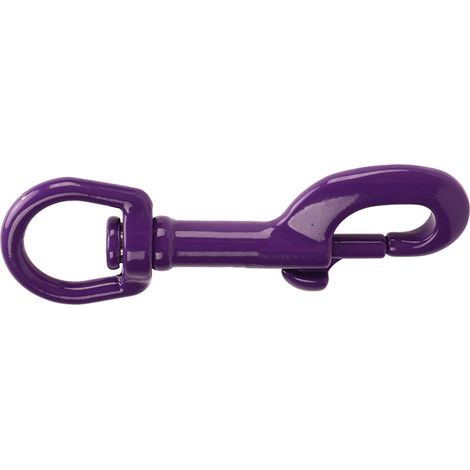 Crochet pivotant en acier inoxydable 316, 90 mm pour plongée et marine, anneau pivotant avec œillet, fixation pour clés et accroche violet. (1/5)
