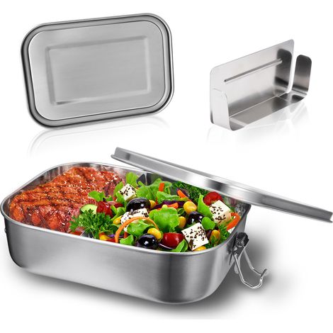 TolleTour 800 ml lunch box in acciaio inox sigillato bento lunch box in metallo per una capacità a prova di perdite con scomparti