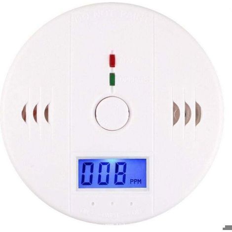 1 Détecteur de monoxyde de carbone, Écran LCD, Capteur électrochimique, Alarme sonore, Pour maison et voyage (1/4)