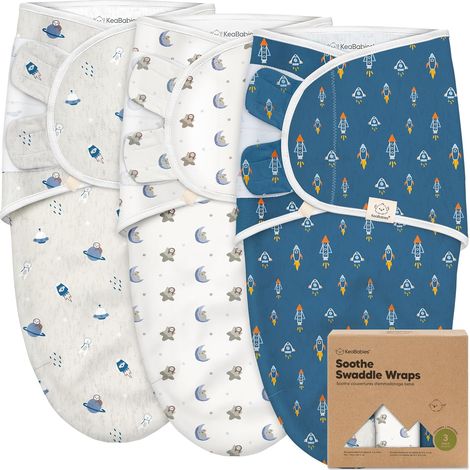 Sacs de Sommeil Bio pour bébé - 3 Paquets de Langes pour bébé Nouveau-né 0-3 Mois - Sac de Sommeil Ergonomique pour bébé (1/5)
