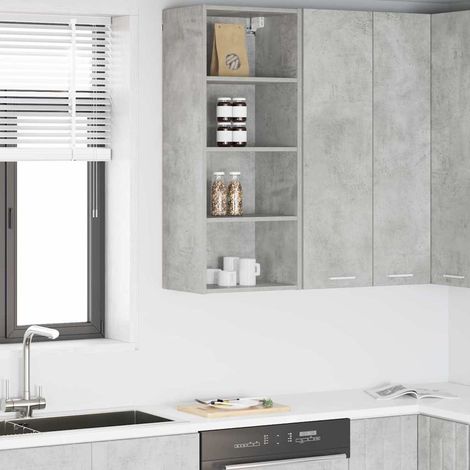 Hängeschrank Beton Grau 40 x 29,5 x 100 cm Holzwerkstoff