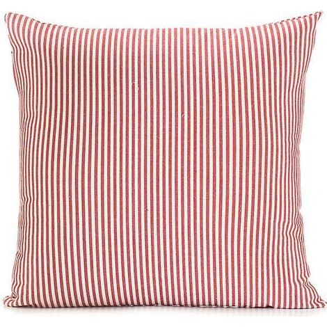 Set mit 21 rot-weiß gestreiften Kissenbezügen, 100 % Baumwolle – hypoallergen, mit Reißverschluss – 45 x 45 cm (1/5)