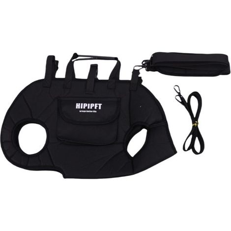 Harnais intégral pour petits chiens - sangles de taille réglables et respirantes - avec petite poche à friandises - pour chiots - Noir (1/5)